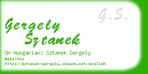 gergely sztanek business card